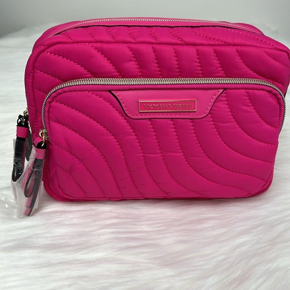 NWT HTF Victoria’s Secret Pink Glam Bag Travel Makeup Pouch Cosmetic Bag - Picture 5 of 14